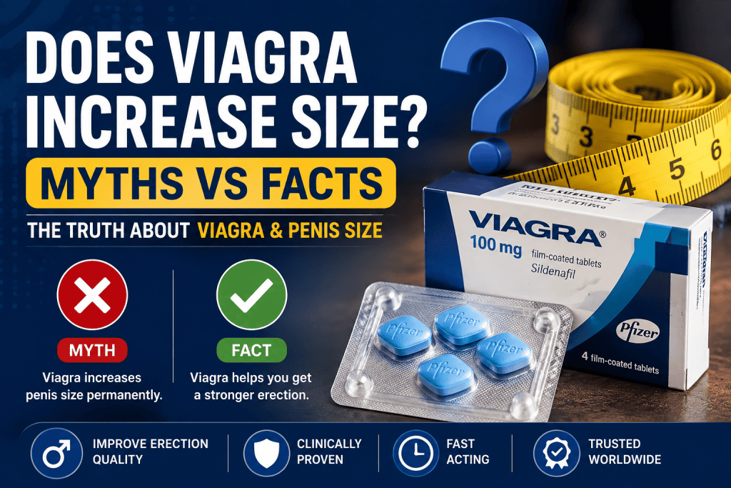 Does Viagra Increase Size? Myths vs facts about Viagra and penis size.